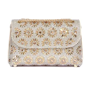 Glitzernde Strass Abendtasche für Damen, elegante Luxus Kette Umhängetasche Party.
