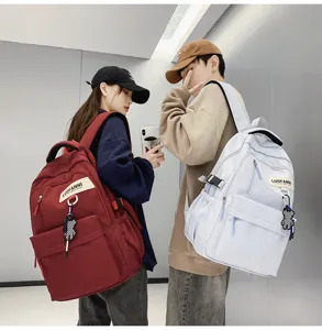 Sac a dos campus couple stylise, grand sac d'ecole de grande capacite pour etudiant.