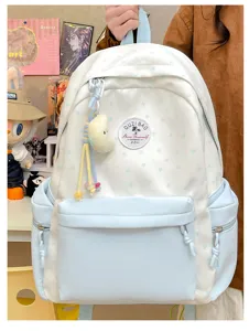 Japanischer Stil süßer niedlicher Sternen-Druck Eiscreme Farbe Schulrucksack für Jugendliche