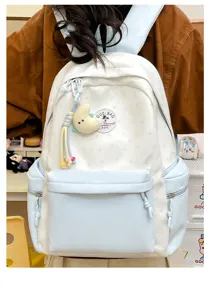 Suesse maedchen schulrucksack eiskrem farbe sternen muster alltag freizeit campus rucksack