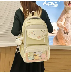 Japanischer Anime transparenter Ita Rucksack Schulstil Karree Doppelschulter Detailansicht