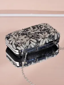 Elegant Polyester Abendtasche Für Damen Perlen Blumen Stickerei Strass Clutch Hochzeit Bankett Party Luxus Handtasche