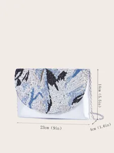 Damen Pailletten Umschlag Clutch Tasche elegante Abend Schultertasche Party Umhängetasche