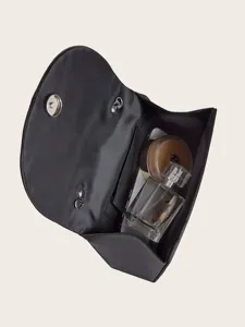 Elegante schwarze Abendtasche Clutch mit Magnetverschluss für Damen Party und Hochzeit.