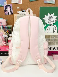 Süßer japanischer Studentenrucksack mit schönen Eiscremefarben und Sternen für junge Mädchen.