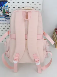 Leichter einfarbiger Rucksack im japanischen Stil, große Kapazität für Alltag und Schule.