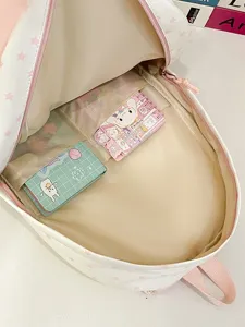 Süßes japanisches Rucksack Stern rosa mit mehreren Fächern Schulranzen für Studentin