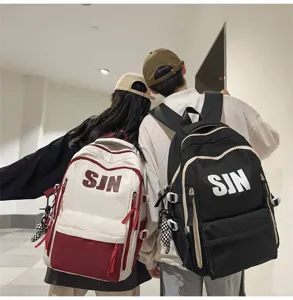 Large capacity casual double shoulder backpack lifestyle detail view for students and daily commuting.