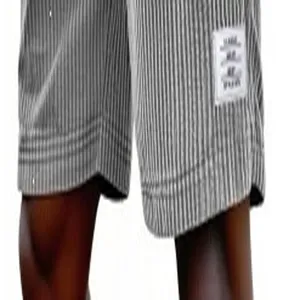 Herren Cord senkrecht gestreifte lose lässige kurze Hose mit weißem Etikett Detail