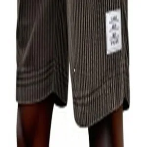 Herren Cord Shorts Freizeit lose Fünf Hosen dicker Streifen weißes Etikett Retro Streetwear
