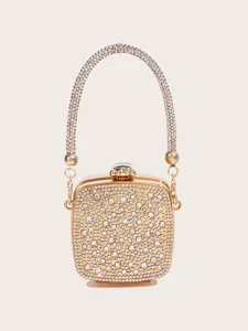 Mini Strass Acryl Abendtasche Trendige Box Handtasche Volldiamant Crossbody Tasche Für Damen Luxus Bankett Party Accessoire