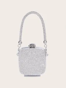Mini Strass Acryl Clutch Tasche glitzernde Abendtasche stilvolle Umhängetasche Accessoire