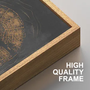 Art mural abstrait moderne sur toile avec cadre en bois de haute qualite pour la maison.