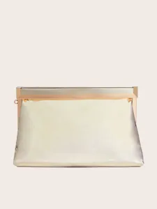 Elegante Abendtasche mit Metallrahmen Detailansicht, stilvolle Partytasche für Damen und Hochzeit.