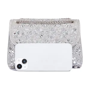 Funkelnde Strass-Ketten-Umhängetasche, elegante Abend-Party-Umhängetasche für Damen.