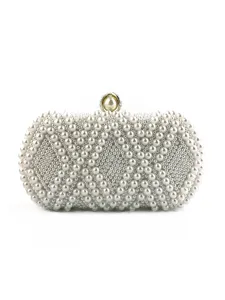 Elegante Perlen Abendtasche für Damen, handgefertigte Perlentasche Clutch für Hochzeit und Party.