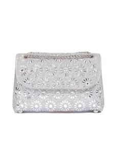 Glänzende Kristall Strass Abendtasche mit eleganter Kette, perfekt für Partys und Bälle.