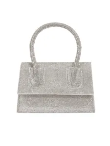 Damen Luxus Strass Abendtasche PU Leder Glitzernde Handtasche Party Hochzeit Clutch Tasche mit Metallkette