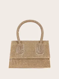 Elegante Strass Abendtasche für Damen, glänzende Kristall Handtasche mit Henkel für Partys und Bälle.