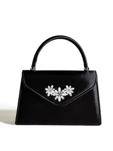 Luxus Satin Abendtasche Für Damen Elegant Strass Blume Spitze Clutches Party Hochzeit Kette Schultertasche Handtasche
