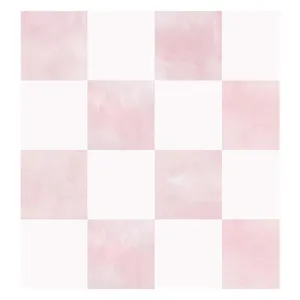 Carta da parati adesiva a quadri rosa per decorazione murale camera da letto soggiorno adesivi
