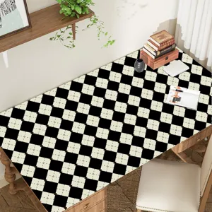 Black and white checkered wallpaper PVC self adhesive desk sticker minimalist home decor