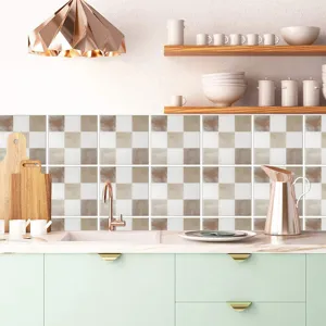 Adhesivo de azulejos de PVC impermeable para cocina decoracion de pared mosaico