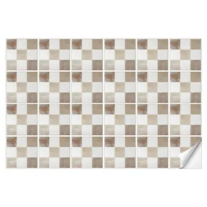 Adhesivos de azulejos de mosaico de PVC impermeables para decoración de paredes de baño
