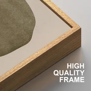 Nordische Morandi geometrische abstrakte Leinwand Wandkunst mit hochwertigem Holzrahmen für Dekor