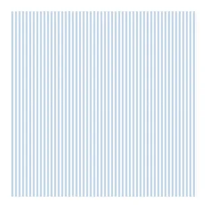 Blau-weiße gestreifte PVC-selbstklebende Tapete, schlichte geometrische vertikale Streifen.