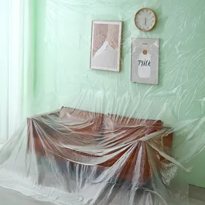 Transparente PE Staubschutzfolie Möbel Schutzhülle Staubdichte Abdeckung Für Sofa Bett Tisch Hausrenovierung