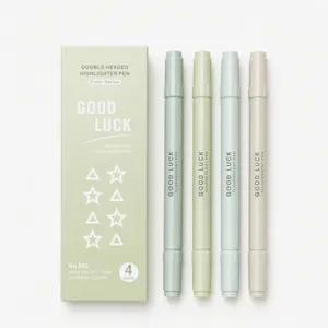 Dual-tip Highlighter Pen Morandi Soft Colors Mild Marker For Student Hand Account Journaling Office School Stationery Supplies