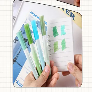 Pastel highlighters set aesthetic cute markers for student school journaling and note-taking.