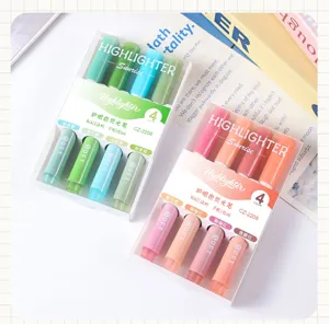 Pastel highlighters aesthetic cute marker set for school student journaling and note taking