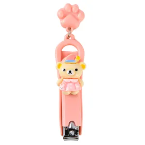 Süßer Cartoon Schlafanzug Bär Nagelknipser Cremiger Stil Tragbarer Edelstahl Fingernagelknipser Pediküre Werkzeug Für Mädchen Frauen Geschenk