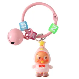 Süßer Cartoon Harz Stern Verkleidung Figur Schlüsselanhänger Bunte Perlen Glocke Tasche Anhänger Für Schule Rucksack Geschenk Dekoration
