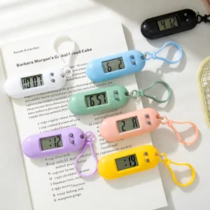 Candy Color Minimalist Electronic Watch Portable Mini Pocket Watch Cute Oval Electronic Timer Digital Watch