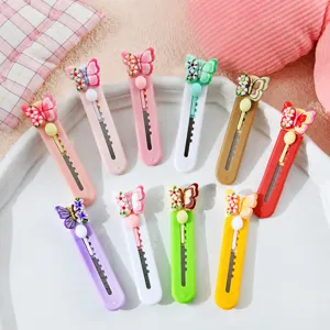 Cute butterfly utility knife, portable mini box cutter for parcel opening and journal craft.