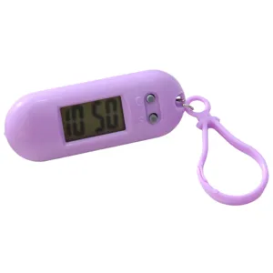 Candy color simple electronic watch portable mini pocket timer with sweet oval design.