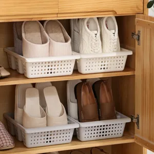 Plastic Shoe Storage Box Drawer Type Stackable Shoe Organizer Container Space Saving Home Closet Sneaker Holder