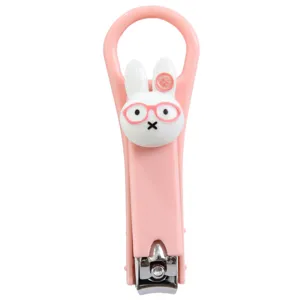 Süßer rosa Kaninchen Klappnagelknipser, tragbares Manikürwerkzeug für täglichen Gebrauch.