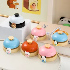 Cute cartoon animal desk call bell, press service bell for restaurant hotel or pet training.