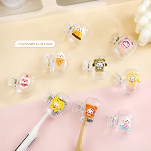 Cute cartoon toothbrush cover portable dustproof protector travel toothbrush head case