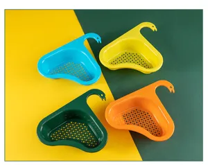 Schwanen Spülbecken Abtropfkorb, hängender Plastiksieb für Küchenobst und gemüse Detailbild.