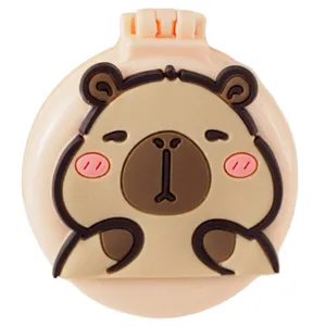 Cute capybara folding hair brush portable mini air cushion massage comb front view product