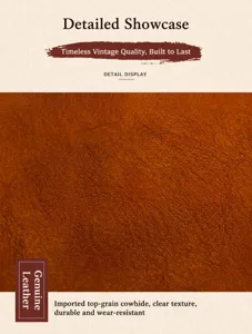 Premium genuine cowhide leather texture close-up, soft and durable card holder detail shot.