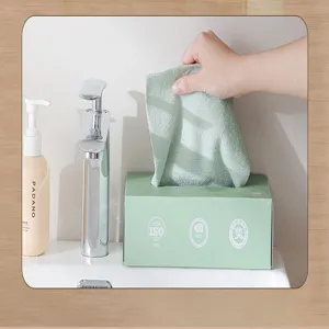 Disposable kitchen dishcloth pulling box absorbent non-stick oil cleaning wipe 1pc