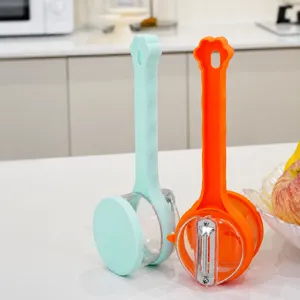 Pelapatate Multifunzionale in Acciaio Inossidabile per Cucina Strumento di Pelatura Frutta con Contenitore di Stoccaggio