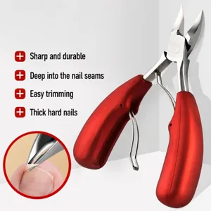 Professional ingrown toenail clippers for thick nails, stainless steel sharp cutter tool.