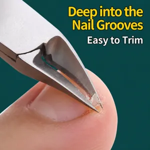Stainless steel ingrown toenail clipper nipper for precise nail groove trimming and foot care.